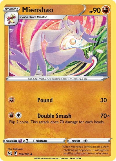 Image for Mienshao (SWSH11: Lost Origin) (104/196) - Pokemon