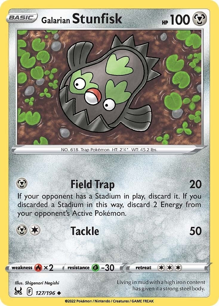 Image for Galarian Stunfisk (SWSH11: Lost Origin) (127/196) - Pokemon