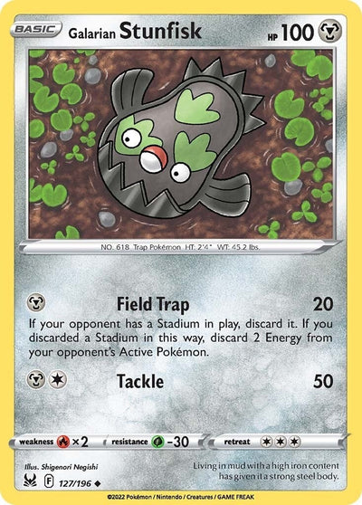 Image for Galarian Stunfisk (SWSH11: Lost Origin) (127/196) - Pokemon