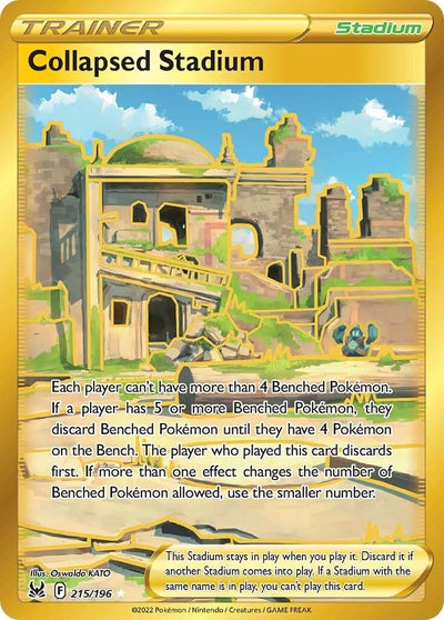 Image for Collapsed Stadium (Secret) (SWSH11: Lost Origin) (215/196) - Pokemon
