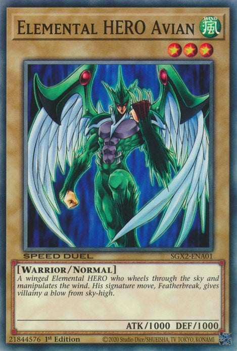 Image for Elemental HERO Avian (Speed Duel GX: Midterm Paradox) (SGX2-ENA01) - YuGiOh