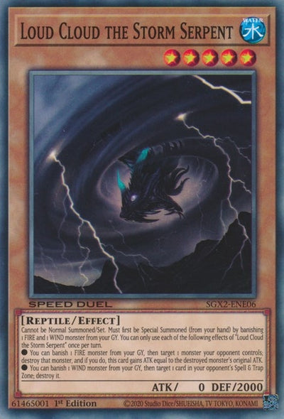 Image for Loud Cloud the Storm Serpent (Speed Duel GX: Midterm Paradox) (SGX2-ENE06) - YuGiOh