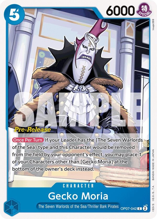 Gecko Moria (042) (500 Years in the Future Pre-Release Cards) (OP07-042)