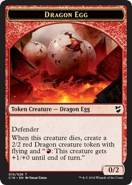 Dragon Egg // Dragon Double-Sided Token (Commander 2018) (10 // 11)