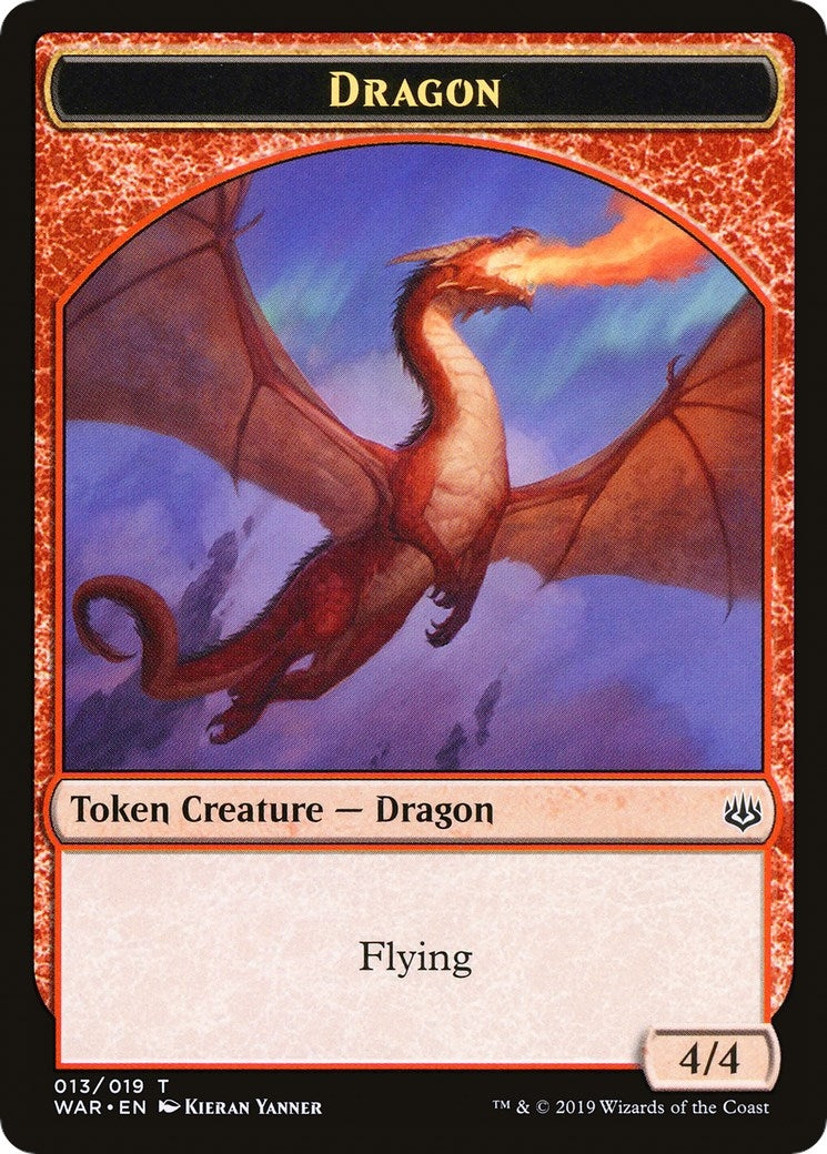 Dragon // Spirit Double-Sided Token (Challenger 2020) (Unique and Miscellaneous Promos) (13 // 1)
