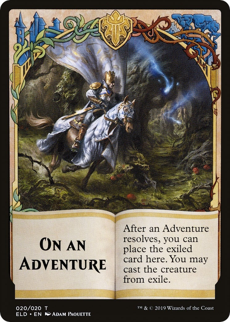 Emblem - On An Adventure // Spirit Double-Sided Token (Challenger 2020) (Unique and Miscellaneous Promos) (20 // 1)