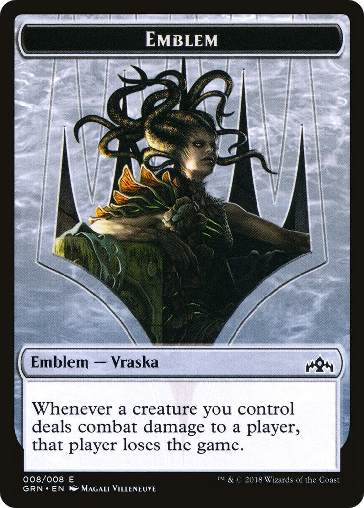Emblem - Vraska // Human Double-Sided Token (Challenger 2020) (Unique and Miscellaneous Promos) (8 // 2)