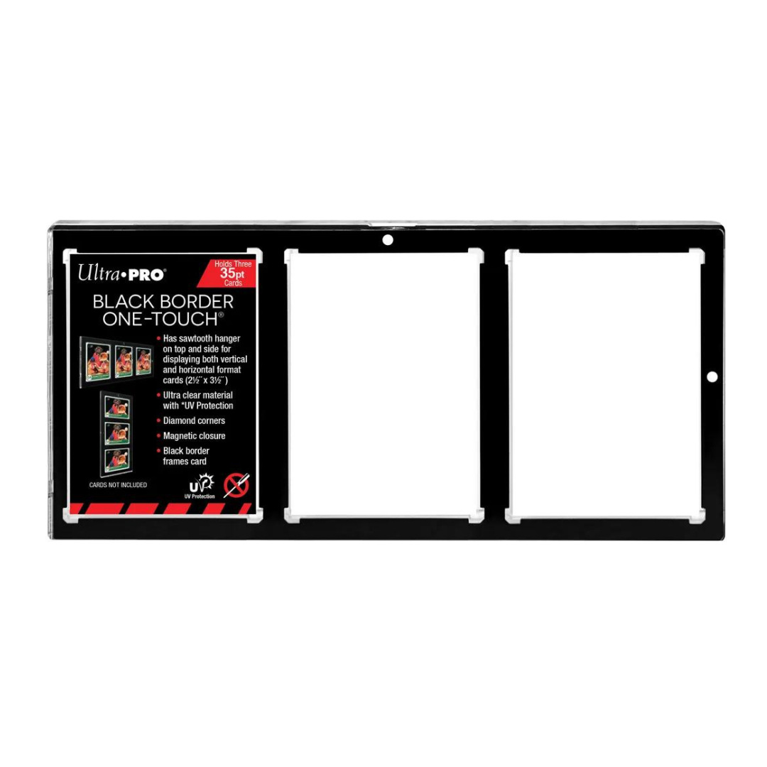 Ultra Pro 3-Card Black Border Magnetic Holder 35PT
