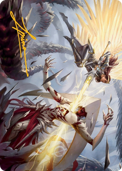 Elspeth's Smite Art Card (Gold-Stamped Signature) (Art Series: March of the Machine) (5)