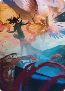 Drana and Linvala Art Card (Art Series: March of the Machine) (58)