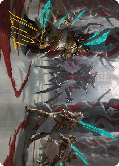 Goldwardens' Gambit Art Card (Gold-Stamped Signature) (Art Series: Phyrexia: All Will Be One) (29)