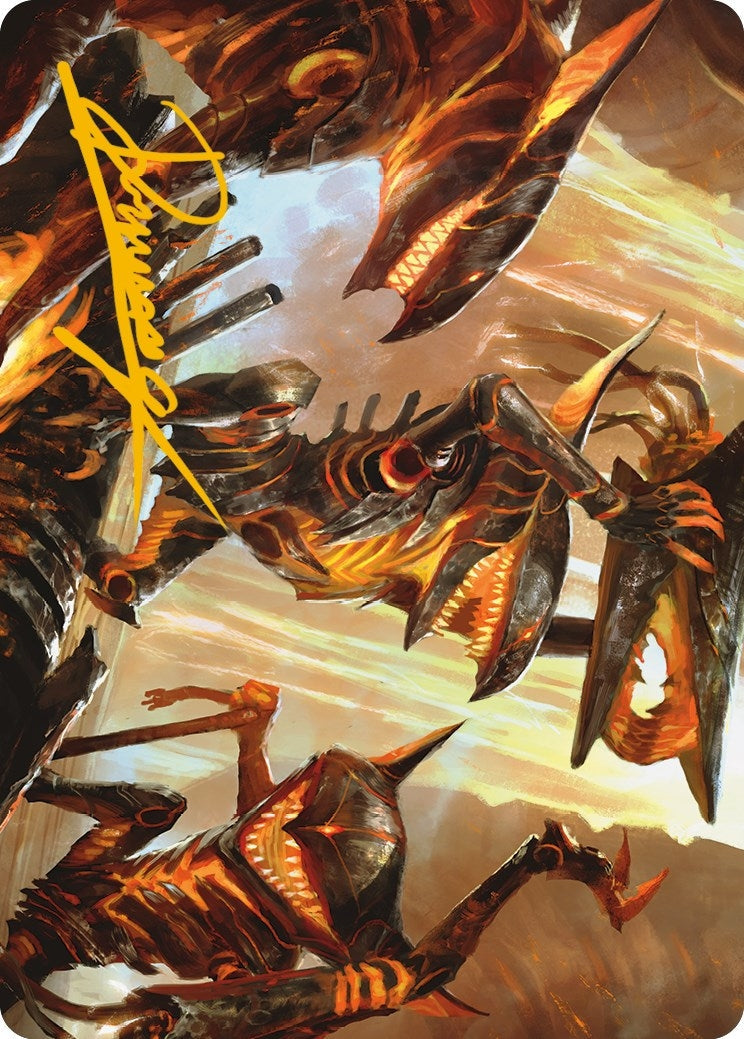 Gleeful Demolition Art Card (Gold-Stamped Signature) (Art Series: Phyrexia: All Will Be One) (28)