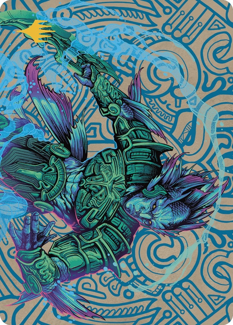 Hakbal of the Surging Soul Art Card (Gold-Stamped Planeswalker Symbol) (Art Series: The Lost Caverns of Ixalan) (74)