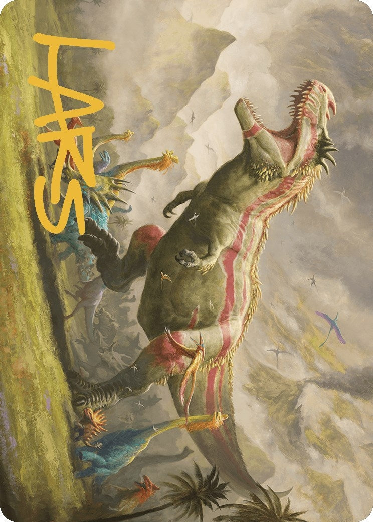 Ghalta, Stampede Tyrant Art Card (Gold-Stamped Signature) (Art Series: The Lost Caverns of Ixalan) (24)