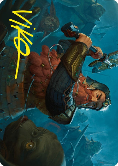 Gimli, Counter of Kills Art Card (10/81) (Gold-Stamped Signature) (Art Series: Universes Beyond: The Lord of the Rings: Tales of Middle-earth) (10)