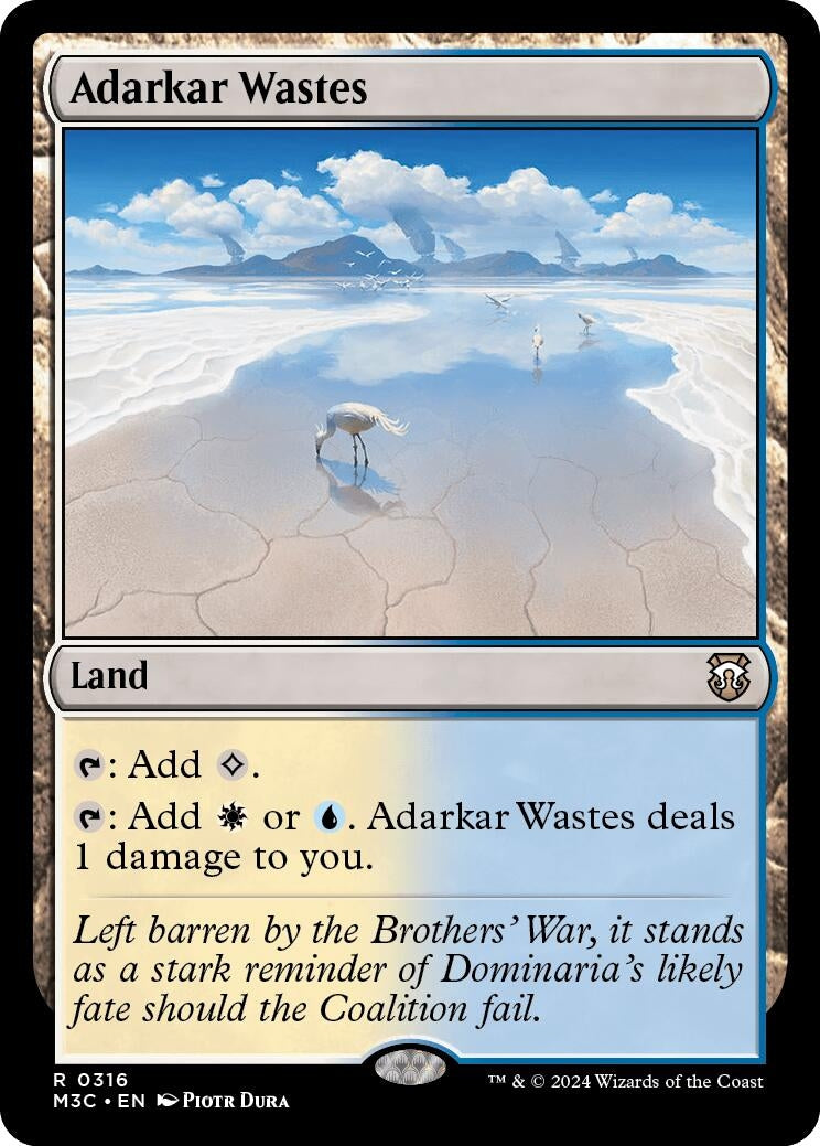 Adarkar Wastes (Ripple Foil) (Commander: Modern Horizons 3) (316)
