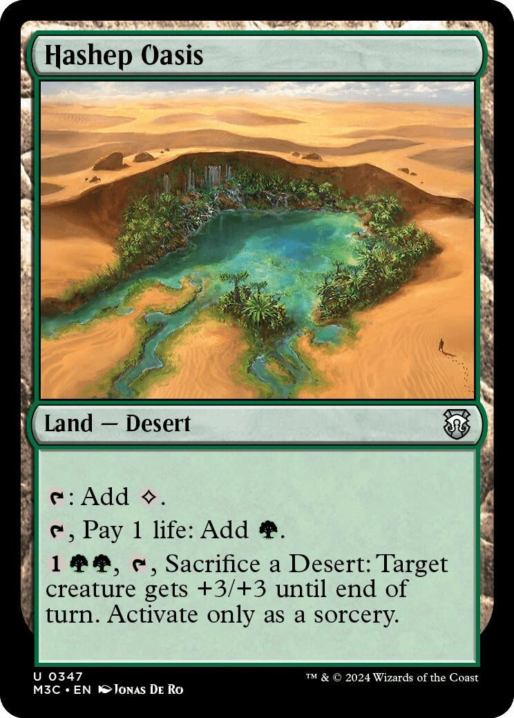 Hashep Oasis (Ripple Foil) (Commander: Modern Horizons 3) (347)