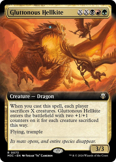 Gluttonous Hellkite (Extended Art) (Ripple Foil) (Commander: Modern Horizons 3) (73)