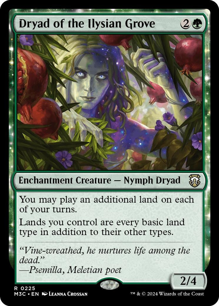 Dryad of the Ilysian Grove (Ripple Foil) (Commander: Modern Horizons 3) (225)