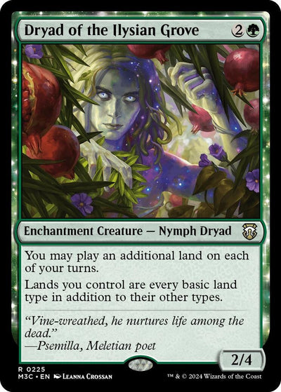Dryad of the Ilysian Grove (Ripple Foil) (Commander: Modern Horizons 3) (225)