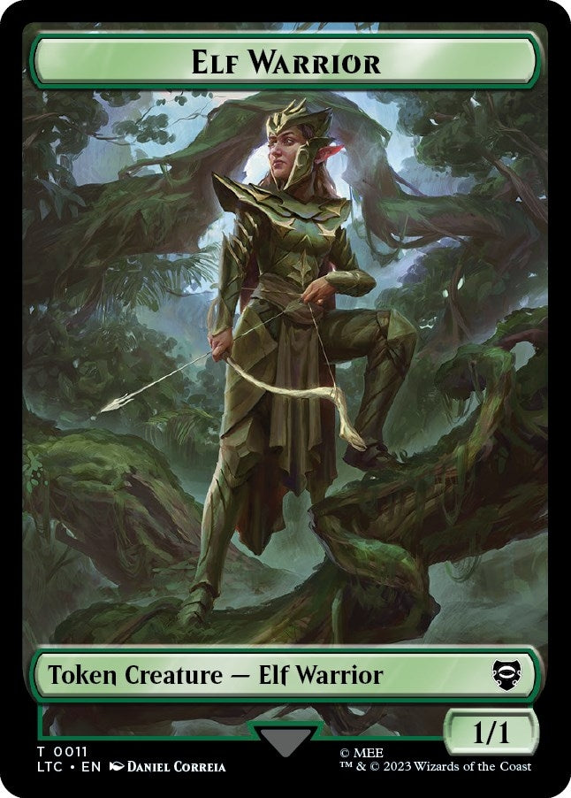 Elf Warrior // Bird (0006) Double-Sided Token (Commander: The Lord of the Rings: Tales of Middle-earth) (11 // 6)