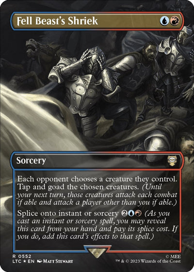Fell Beast's Shriek (Borderless) (Surge Foil) (Commander: The Lord of the Rings: Tales of Middle-earth) (552)