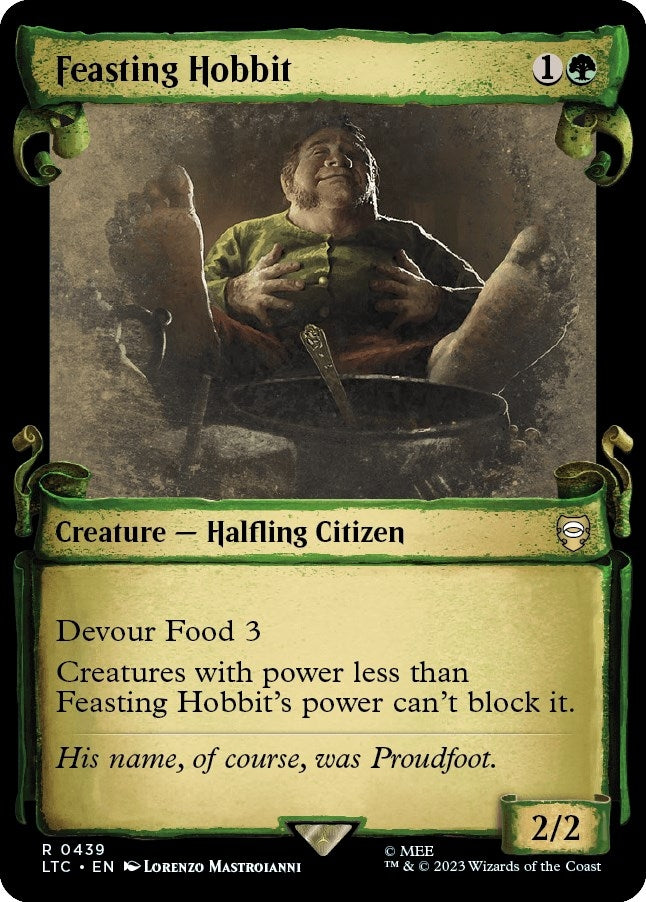 Feasting Hobbit (Showcase Scrolls) (Commander: The Lord of the Rings: Tales of Middle-earth) (439)