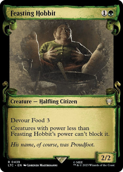 Feasting Hobbit (Showcase Scrolls) (Commander: The Lord of the Rings: Tales of Middle-earth) (439)