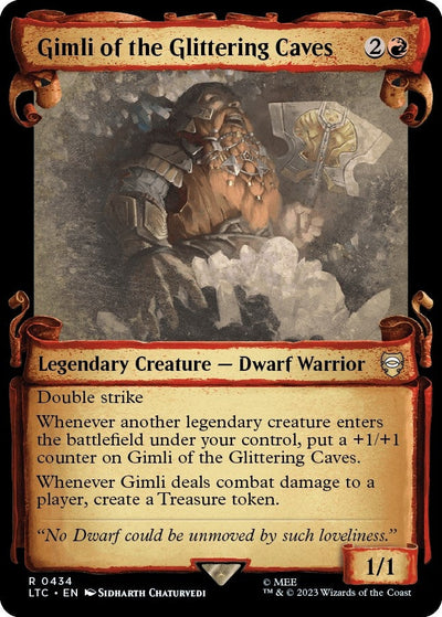 Gimli of the Glittering Caves (Showcase Scrolls) (Commander: The Lord of the Rings: Tales of Middle-earth) (434)