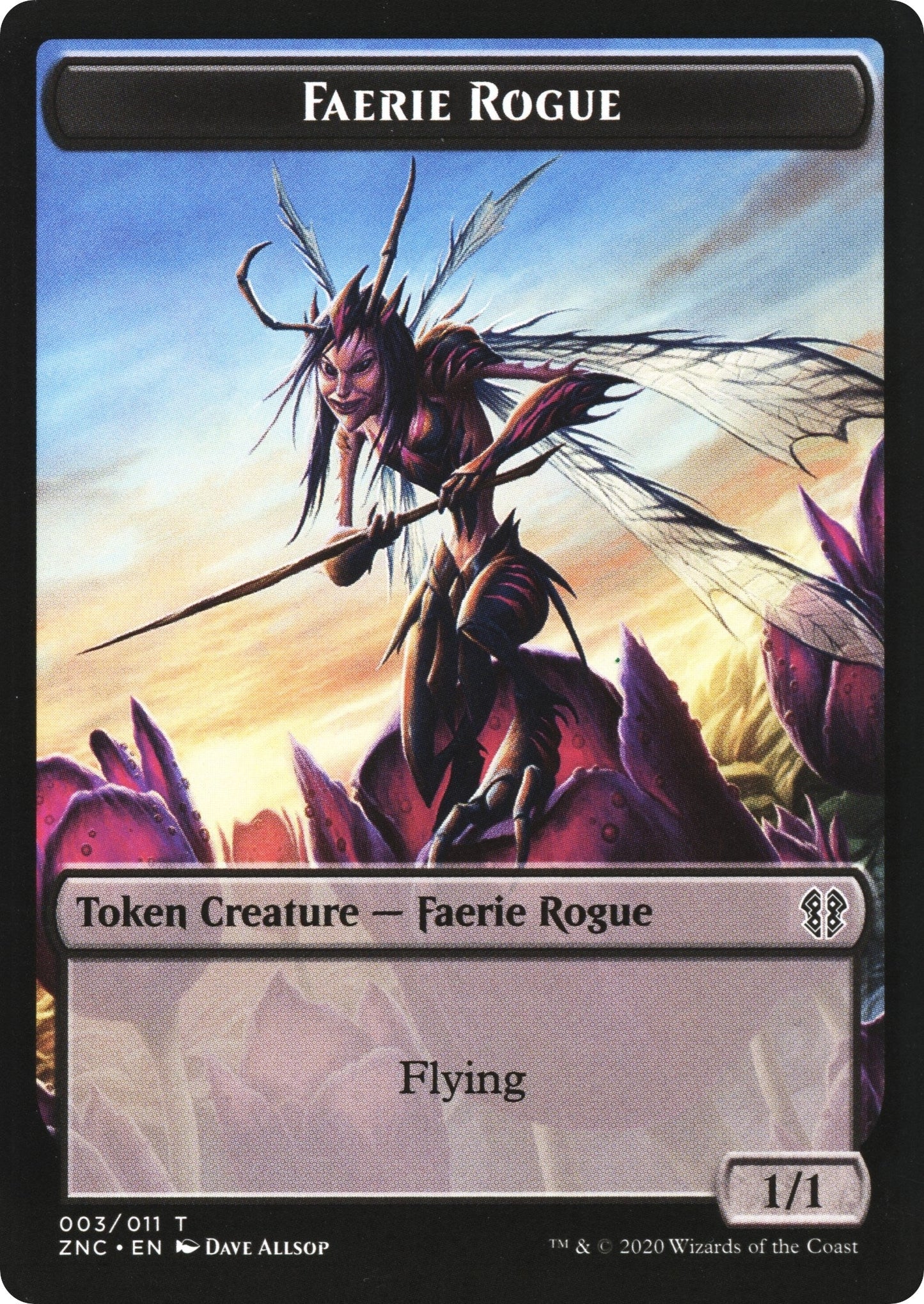 Faerie Rogue // Germ Double-Sided Token (Commander: Zendikar Rising) (3 // 4)