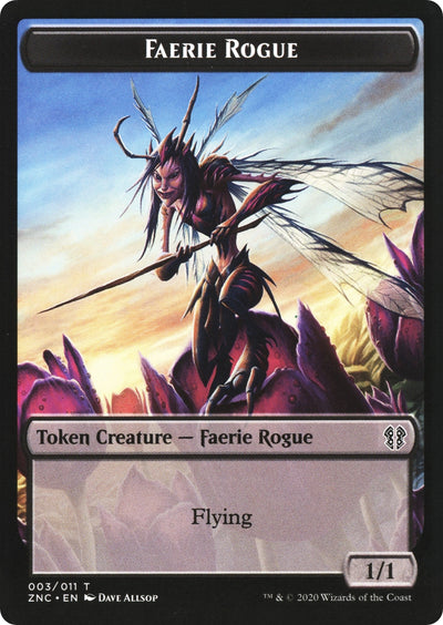 Faerie Rogue // Goblin Rogue Double-Sided Token (Commander: Zendikar Rising) (3 // 5)