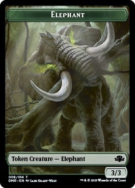 Elephant // Cat (003) Double-Sided Token (Dominaria Remastered) (9 // 3)