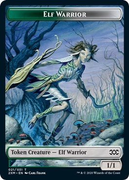Elf Warrior // Plant Double-Sided Token (Double Masters) (21 // 16)