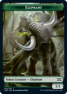 Elephant // Golem Double-Sided Token (Double Masters) (14 // 23)