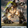 Golem // Thopter (008) Double-Sided Token (Double Masters) (23 // 8)