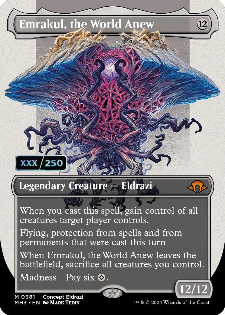 Emrakul, the World Anew (Borderless) (Serial Numbered) (Modern Horizons 3) (381)