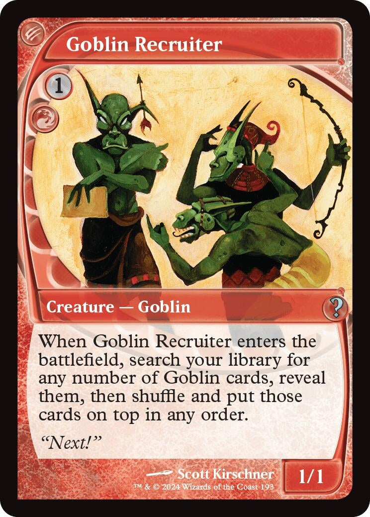 Goblin Recruiter (Future Sight) (Mystery Booster 2) (193)