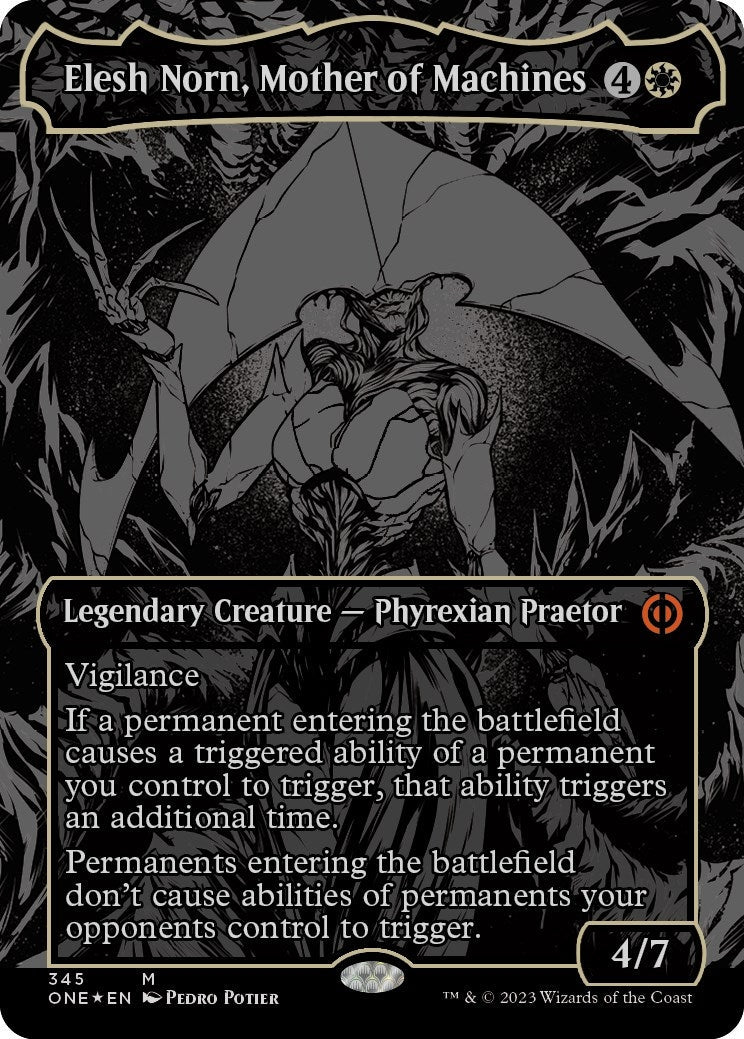 Elesh Norn, Mother of Machines (Oil Slick Raised Foil) (Phyrexia: All Will Be One) (345)