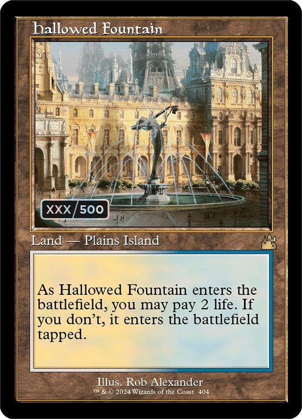 Hallowed Fountain (Retro Frame) (Serial Numbered) (Ravnica Remastered) (404)