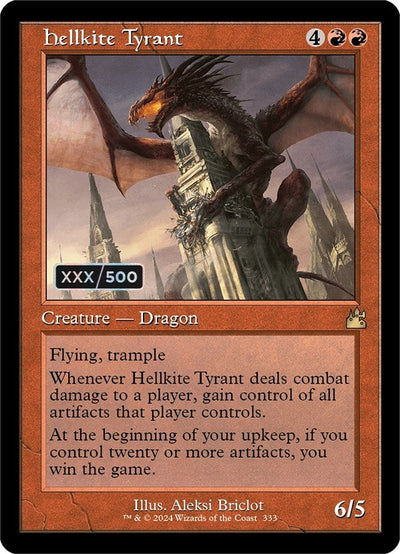 Hellkite Tyrant (Retro Frame) (Serial Numbered) (Ravnica Remastered) (333)