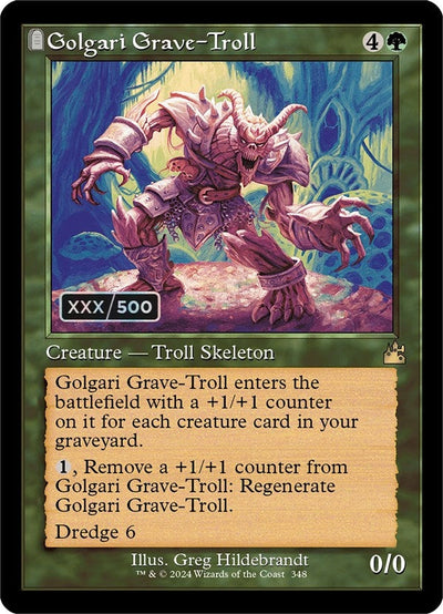 Golgari Grave-Troll (Retro Frame) (Serial Numbered) (Ravnica Remastered) (348)