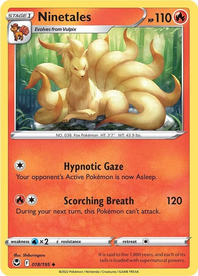 Image for Ninetales (SWSH12: Silver Tempest) (018/195) - Pokemon