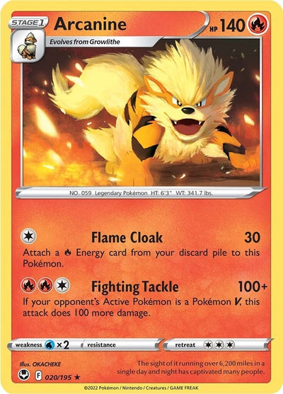 Image for Arcanine (SWSH12: Silver Tempest) (020/195) - Pokemon