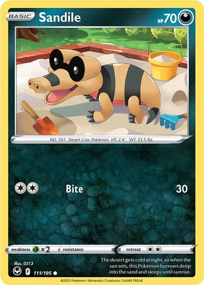 Image for Sandile (SWSH12: Silver Tempest) (111/195) - Pokemon