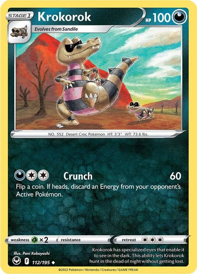 Image for Krokorok (SWSH12: Silver Tempest) (112/195) - Pokemon