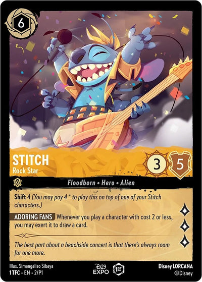 Image for Stitch - Rock Star (D23 Promos) (2) - Disney Lorcana