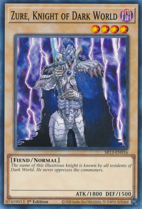 Image for Zure, Knight of Dark World (Structure Deck: Dark World) (SR13-EN016) - YuGiOh