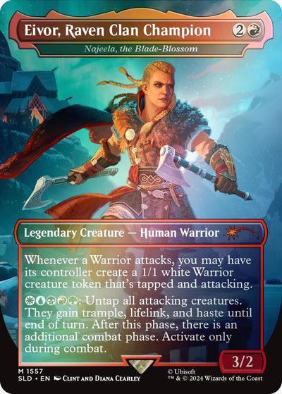 Eivor, Raven Clan Champion - Najeela, the Blade-Blossom (Rainbow Foil) (Secret Lair Drop Series) (1557)