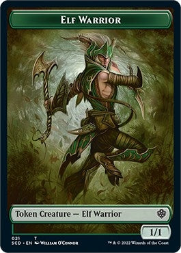 Elf Warrior // Soldier Double-Sided Token (Starter Commander Decks) (21 // 8)