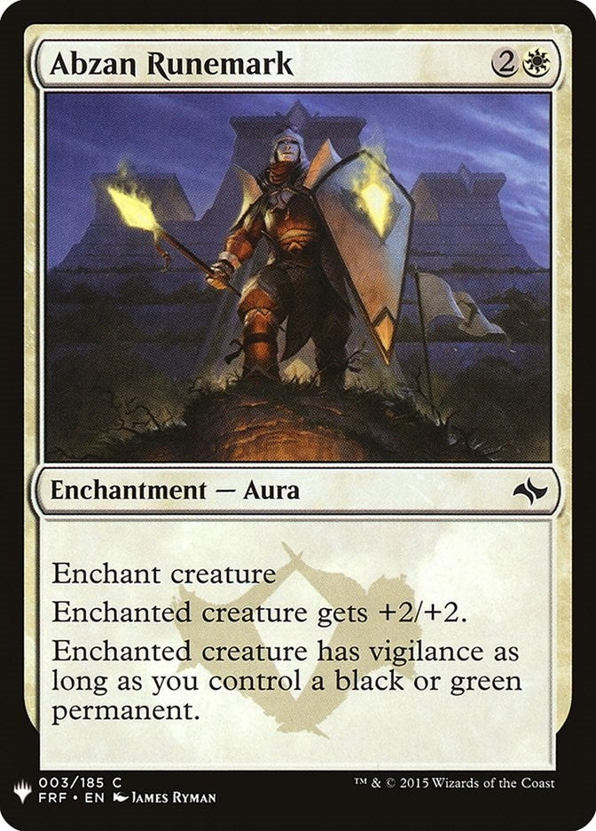 Abzan Runemark (The List Reprints) (3)